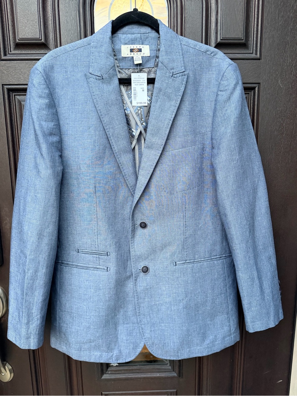 Joseph Abboud Sky Blue Linen-Blend Sport Coat
